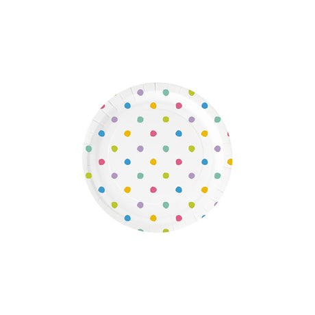 Paperdreams plates - party dots - papier 23cm set a 6 stuks