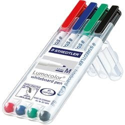 Staedtler whiteboard markør lumocolor farve sortiment 4 stk