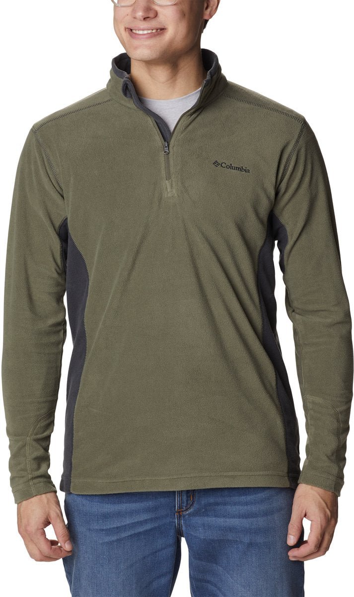 Columbia klamath range™ ii udendørs sweater til mænd med halv lynlås - stengrøn, haj