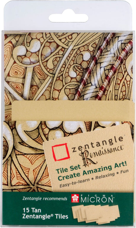 Sakura zentangle renaissance tile set