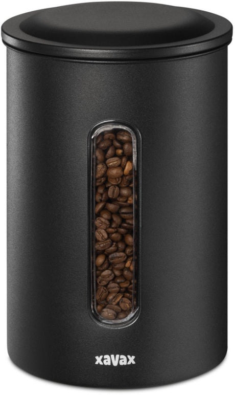 Xavax kaffedåse til 1,3 kg bønner eller 1,5 kg pulver, lufttæt, aromatæt, sort