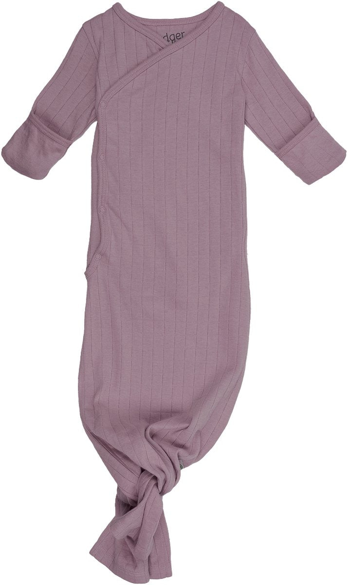 Lodger hopper - newborn slaapzak - paars - 0.3 tog - 62cm - biologisch katoen - hydrofiel - slaapzak baby