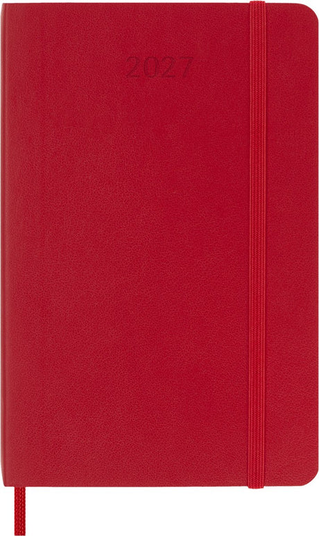 Moleskine 12 måneders dagbog - 2027 - daglig - lomme - blødt omslag - rød