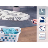 Leifheit strygebrætbetræk perfekt steam air board express l universal - 140 x 45 cm strygeflade - 3 mm tyk molton - sort - hvid