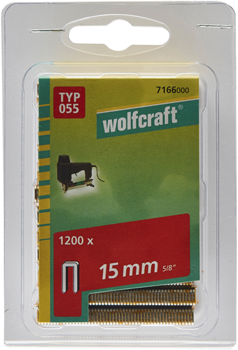 Wolfcraft smalle saddelsømme | type 055 | 15 mm | 1200 stykker - 7166000