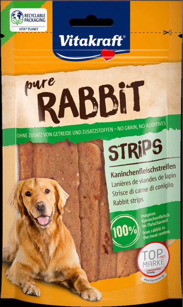 Vitakraft xtra stripes 90 g - hundesnacks - kanin