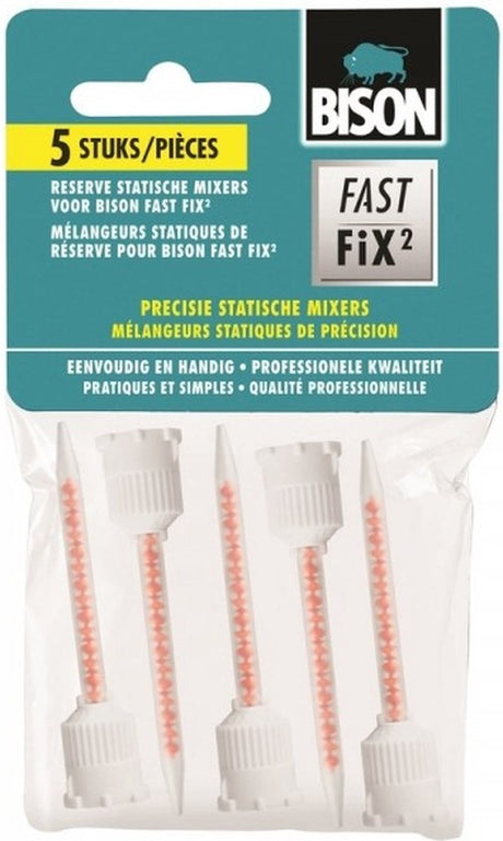 Bison fast fix² statiske blandere 5 stk - til fast fix² emballagen, reserveblander