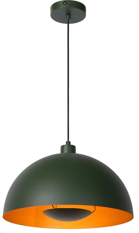 Lucide siemon - hængelampe - ø 40 cm - 1xe27 - grøn