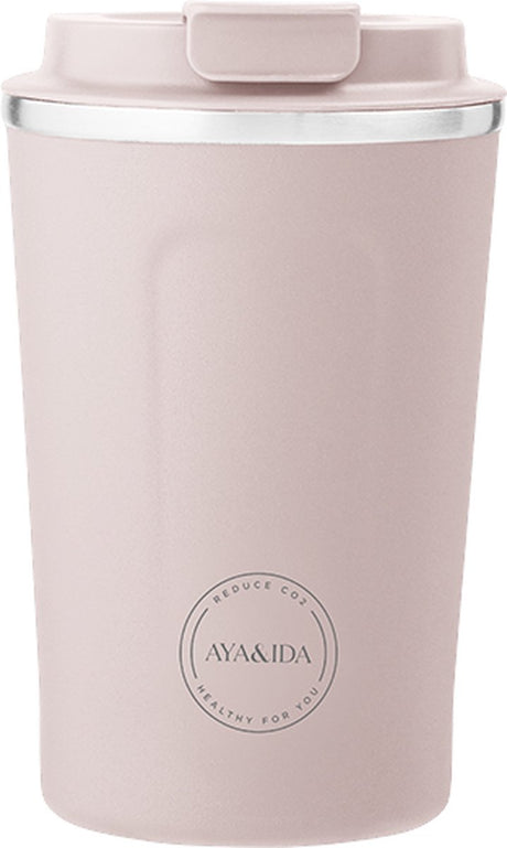 Aya ida aya ida - cup2go - termokandekop - kaffekop - coffee to go - rejsekop - tag med dig - 380ml - blød pink