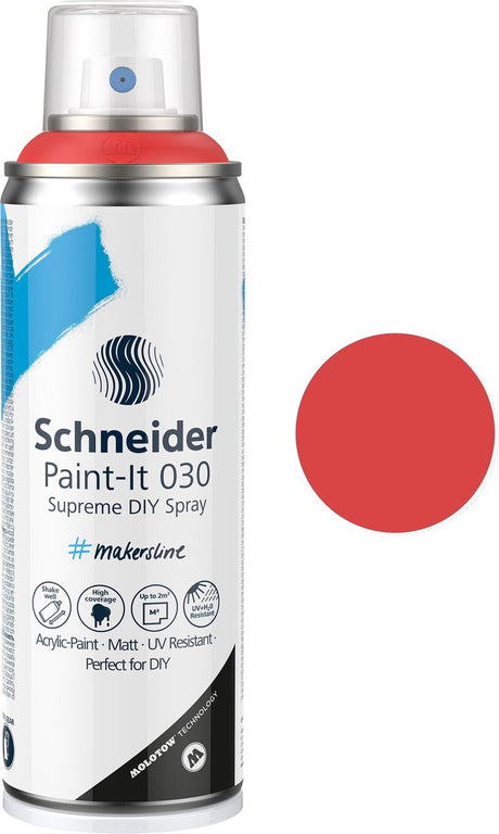 Schneider papirvarer schneider spraymaling - paint-it 030 - DIY spraymaling - akrylmaling - 200ml - rød - s-ml03050124