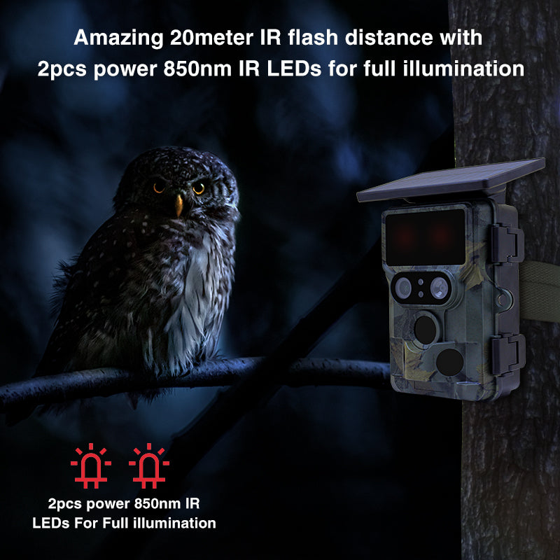 Stealth gear nightjar dual-cam solar 4k WiFi dyrelivskamera