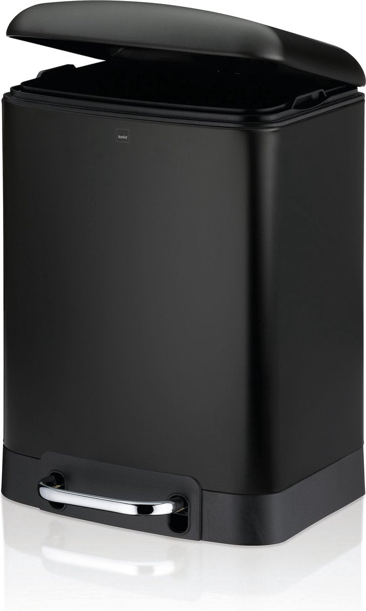 Kela affaldsspand, rustfrit stål, sort, 6 l - | davino