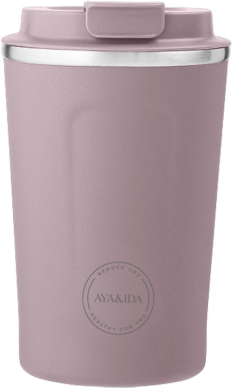 Aya ida aya ida - cup2go - termokandekop - kaffekop - coffee to go - rejsekop - tag med - 380ml - lavendel