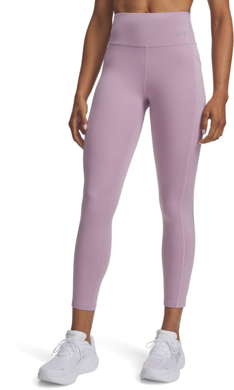 Under armour ua velociti ankle tights-pnk dames sportlegging - mauve roze - reflective m