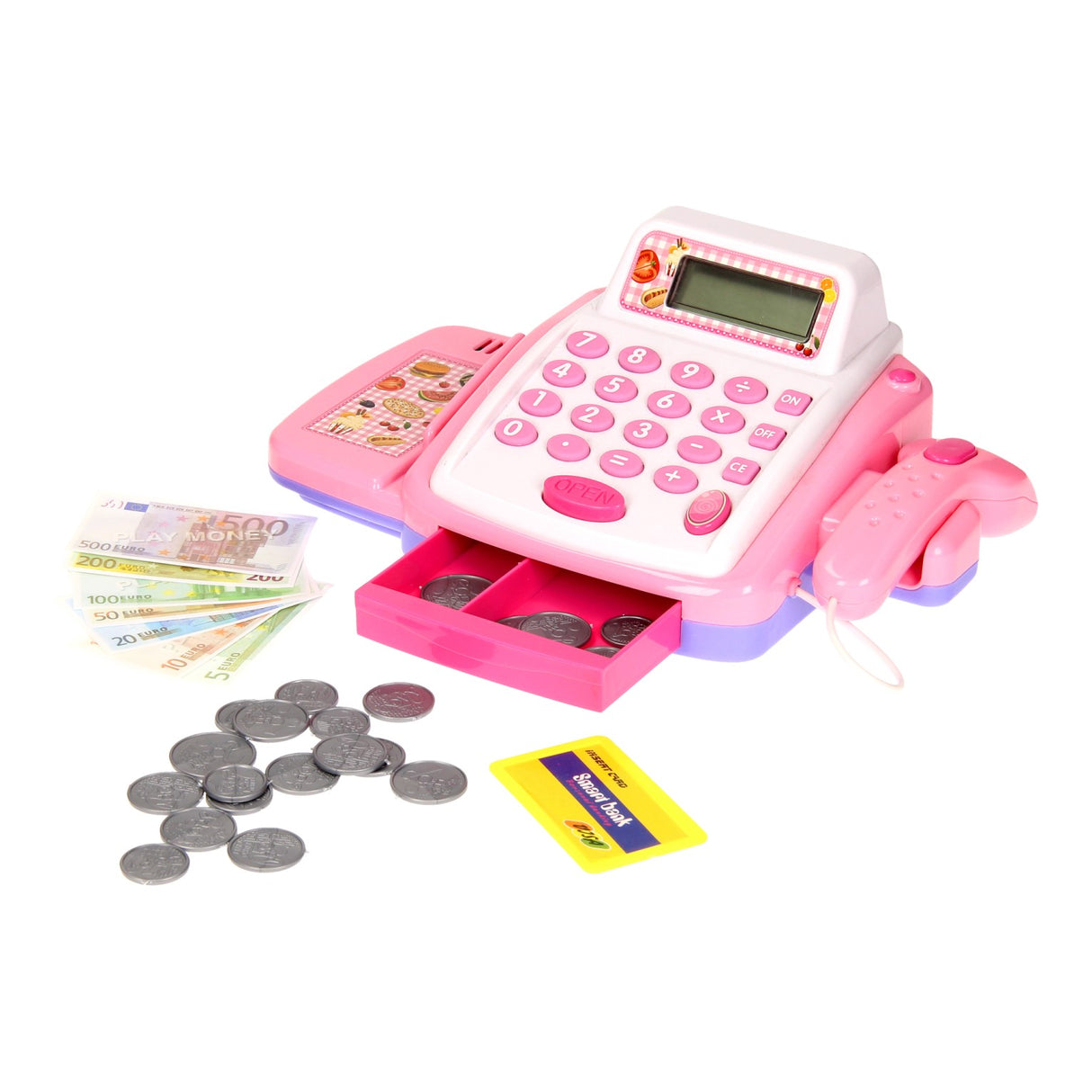 Pink legetøjskasseapparat