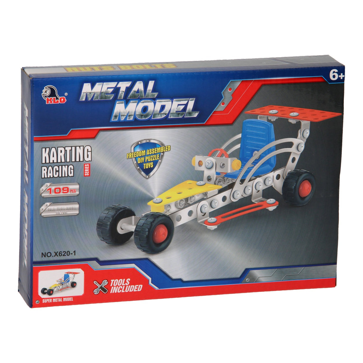 Lobbes toys bv konstruktion metal racerbil, 109 stk.