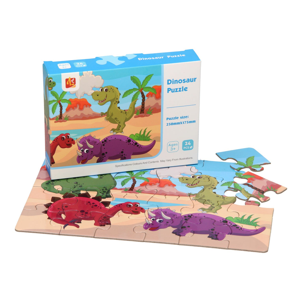 Puslespil dinosaurer, 24 stk.