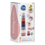 Lobbes speelgoed bv stapelbekers pastel, 8dlg.