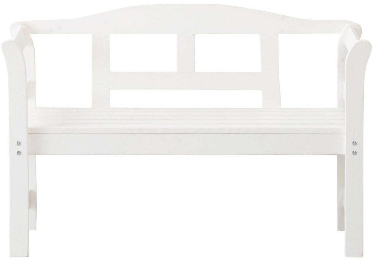 Sens havebænk frisebænk FSC fyrretræ 113x40x75cm hvid