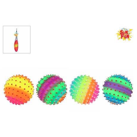 Sol sjov bumsbold regnbue 220gr 21cm 4 assorteret