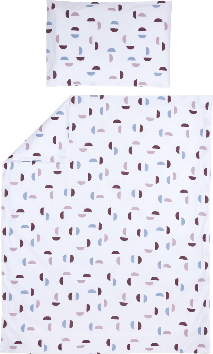 Meyco baby shapes dynebetræk til seng - lilla - 100x135cm