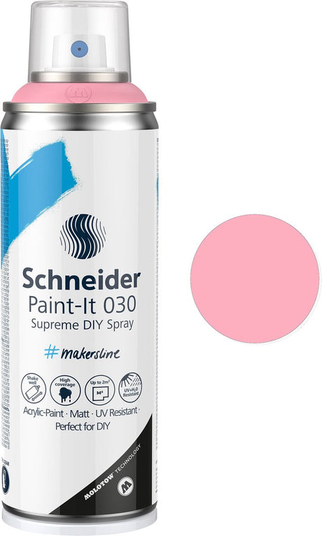 Schneider papirvarer schneider spraydåsemaling - paint-it 030 - gør-det-selv spraymaling - akrylmaling - 200ml - pink - s-ml03050121
