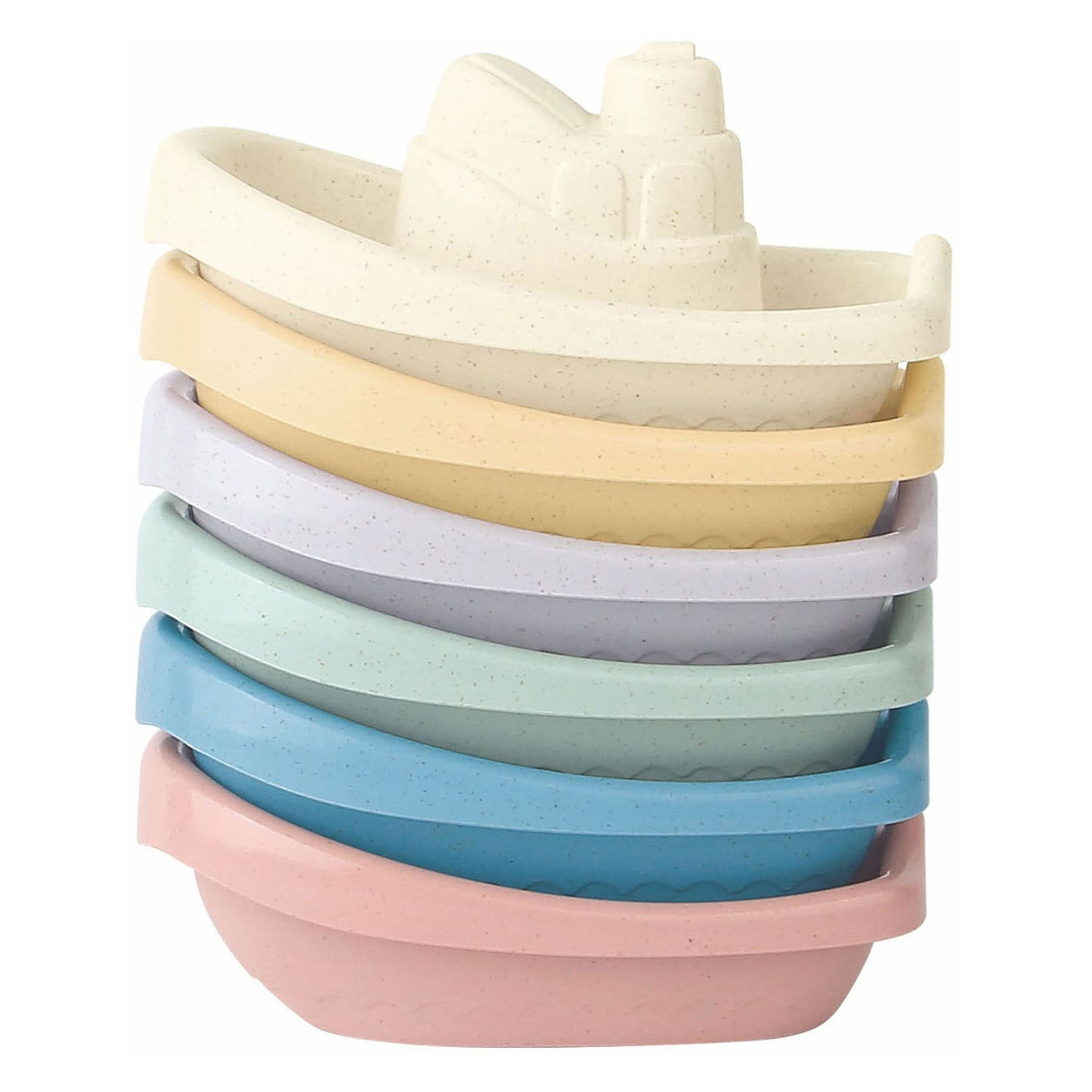 Pastel badebåde, 6 stk.