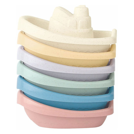 Pastel badebåde, 6 stk.