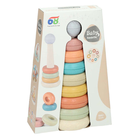 Lobbes legetøj f.eks baby stabletårn pastel
