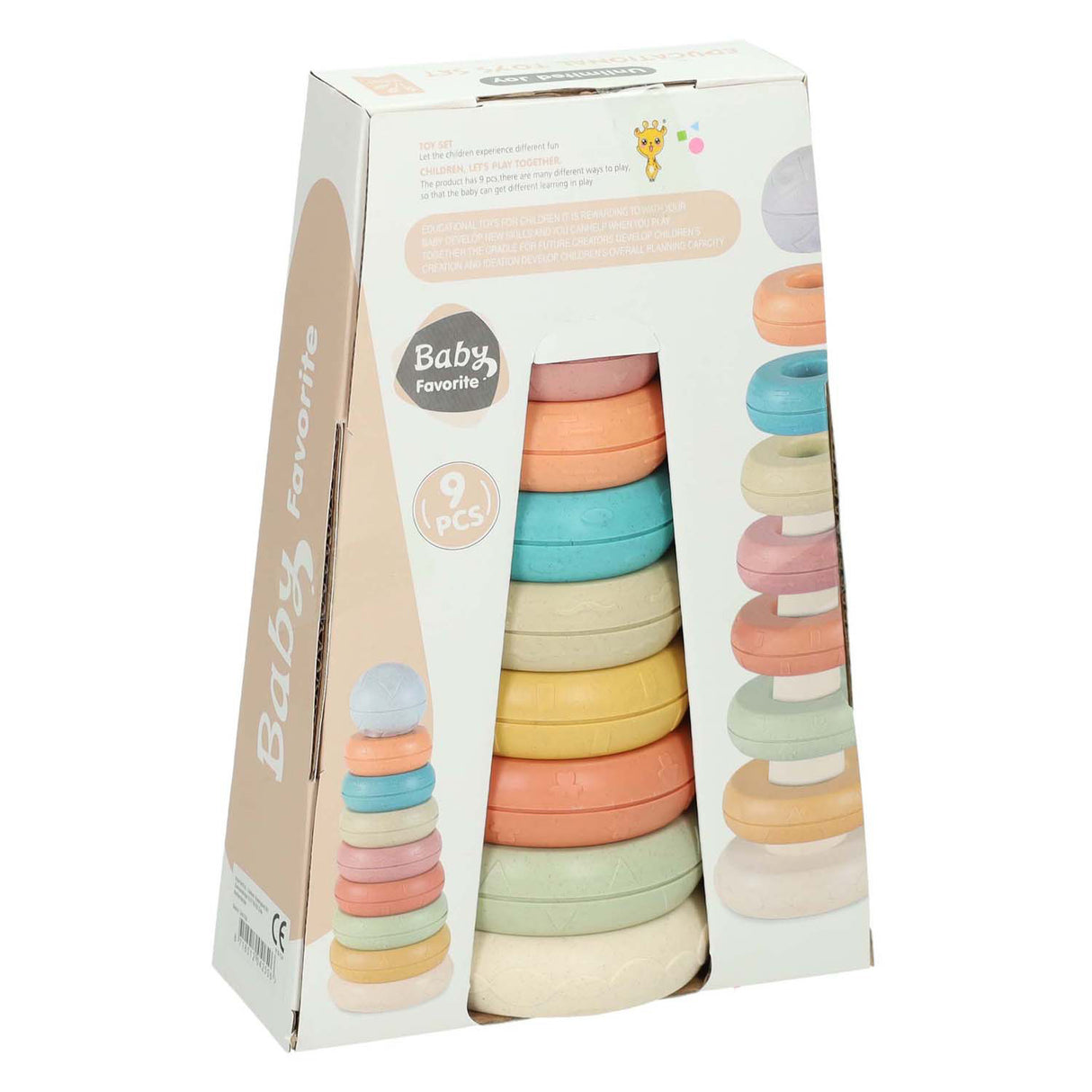 Lobbes legetøj f.eks baby stabletårn pastel