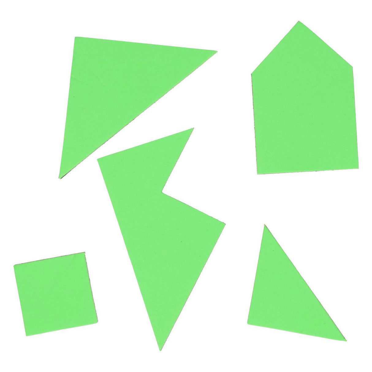 Skum tangram puslespil, 4 stk.