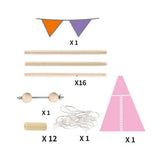 Luksus tipitelt pink med lys, 128cm