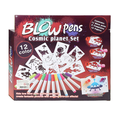 Lobbes speelgoed bv lobbes blaaspennen ruimtevaart set met pompje en templates.