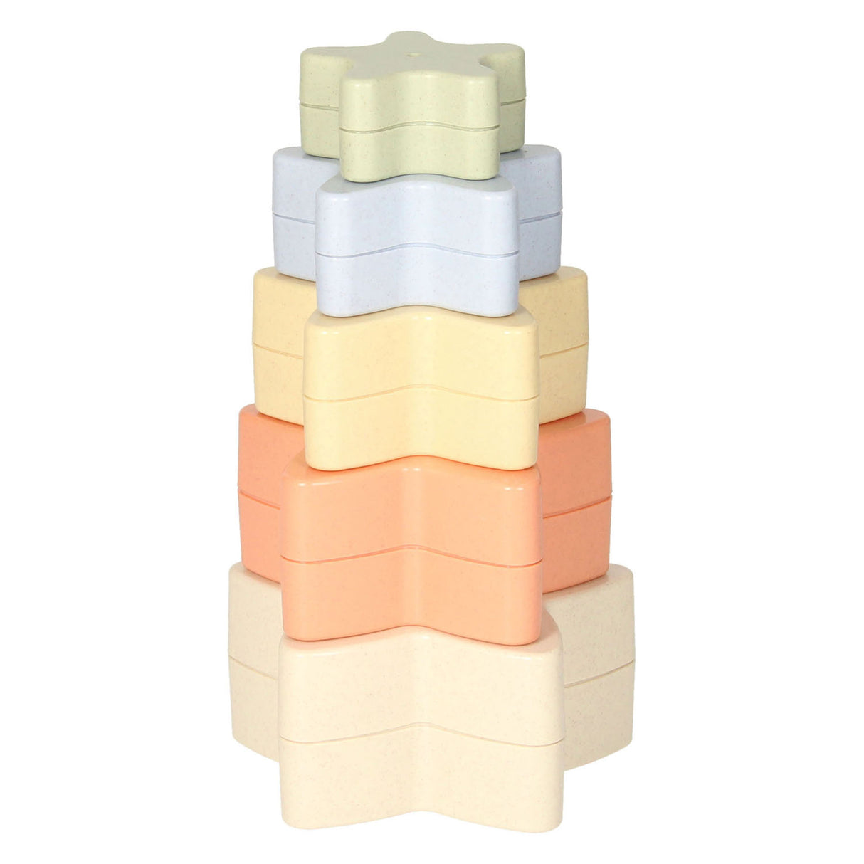 Småbørn stabletårn stjernekasser pastel, 5 stk.