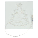 String art juletræ med LED lys