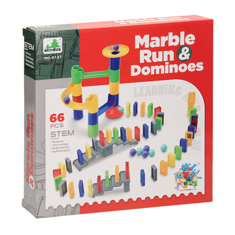 Lobbes legetøj, fx marmorbane med dominobrikker, 66 stk.