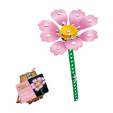 Lobbes metal byggesæt pink blomst