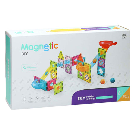 Magnetisk marmorbane byggesæt - 61 stk.