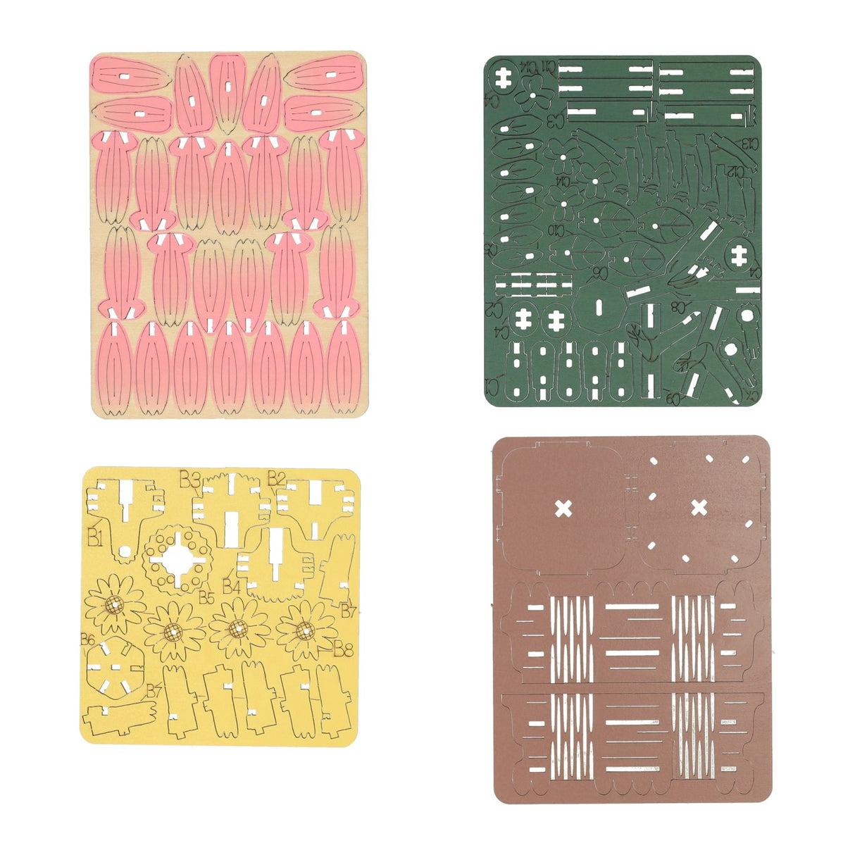 Lobbes legetøj fx Lobbes træbyggesæt daisy 3D - pædagogisk legetøj blomster.