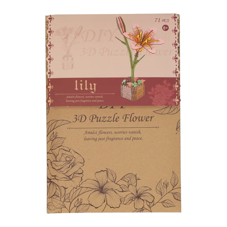 Lobbes legetøj fx Lobbes træbyggesæt lily 3D - kreativt legetøj blomster.