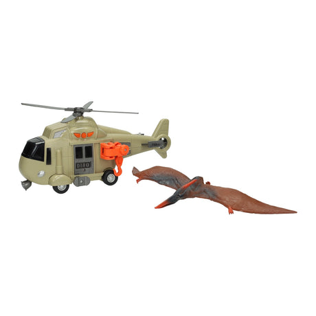 Helikopter med dinosaur - inkl. lys og lyd