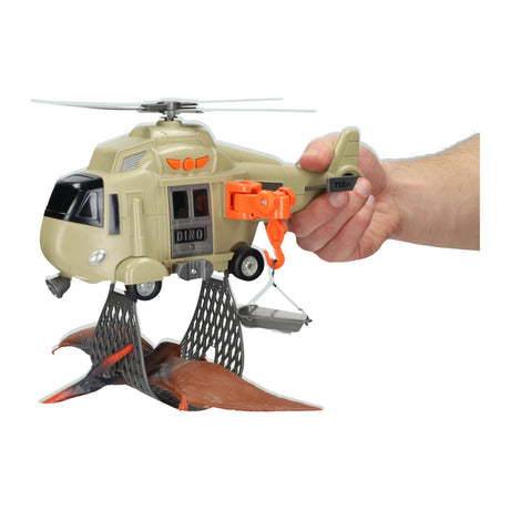 Helikopter med dinosaur - inkl. lys og lyd