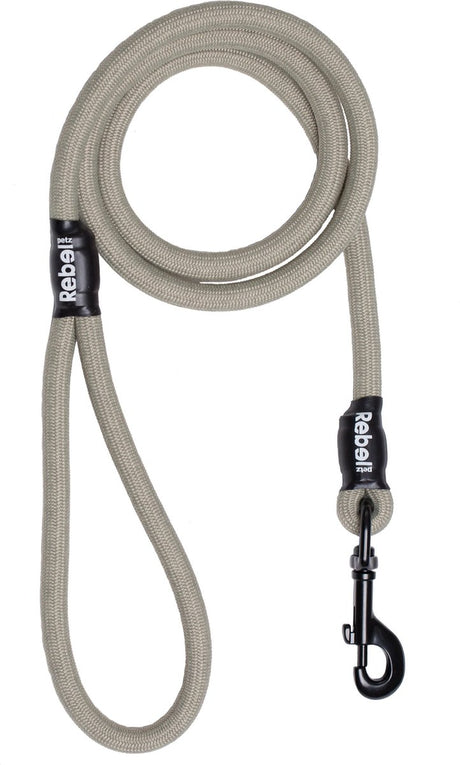 Rebel petz hondenriem - taupe - l - 12mm x 140cm