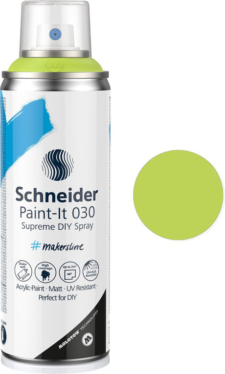 Schneider papirvarer schneider spraymaling - paint-it 030 - DIY spraymaling - akrylmaling - 200ml - limegrøn pastel - s-ml03052050