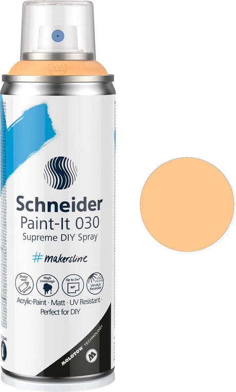 Schneider papirvarer schneider spraydåsemaling - paint-it 030 - gør-det-selv spraymaling - akrylmaling - 200ml - abrikospastel - s-ml03052100