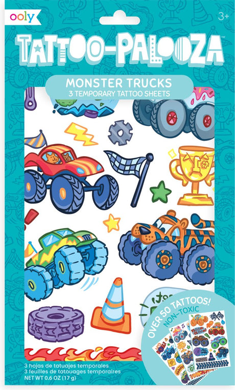 Ooly - tatovering palooza - midlertidige tatoveringer - monster trucks