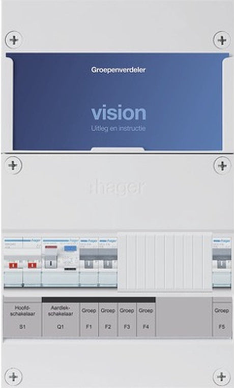 Hager vision - skriv en 3-gruppe distributør hs, som 30 ma haco direkte, 1-faset