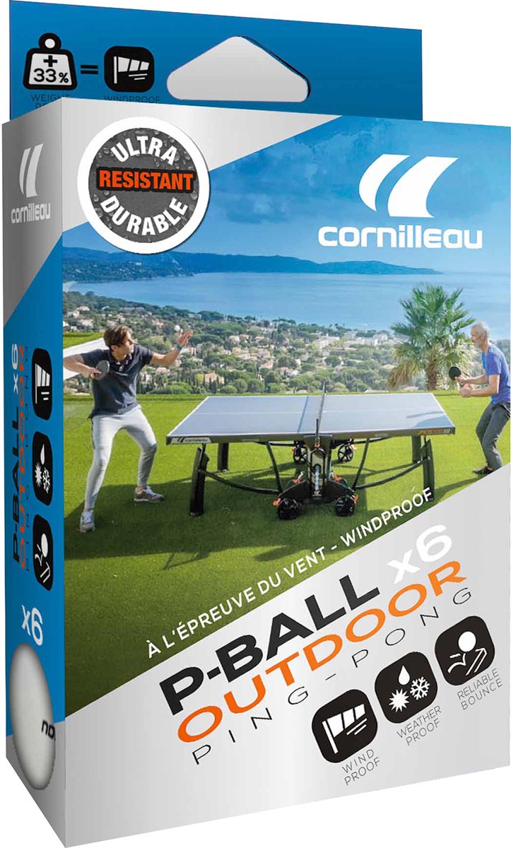 Cornilleau p-ball udendørs ultraholdbar hvid