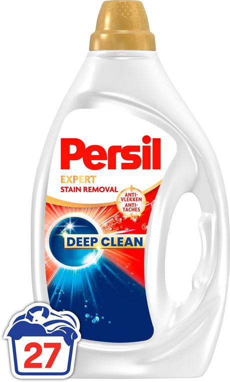 Persil gel pletfjerning - flydende vaskemiddel - til alle farver vasketøj - mod pletter - kraftig pletfjerning - 4 x 27 vaske