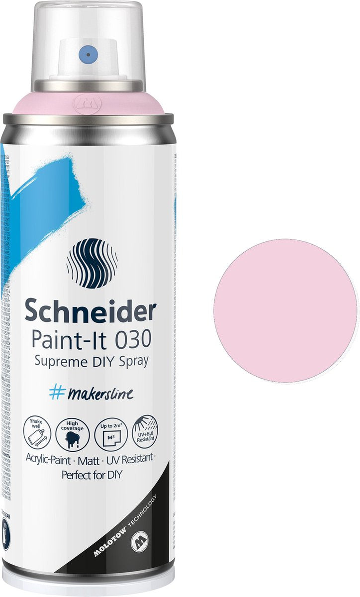 Schneider papirvarer schneider spraymaling - paint-it 030 - DIY spraymaling - akrylmaling - 200ml - pink pastel - s-ml03052121